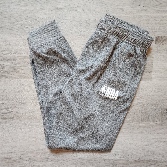 NBA Boy's Athletic Activewear Logo Grey Jogger Sweatpants Size 14-16 - Picture 1 of 6